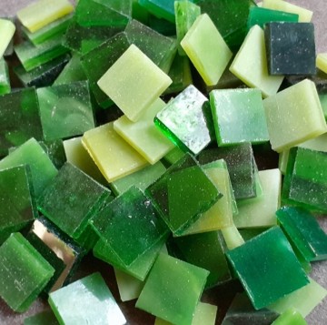 12x12mm  tiffany groen mix
