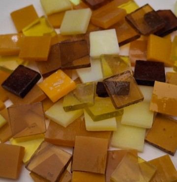 12x12mm tiffany geel mix