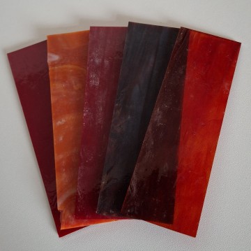 5 plaatjes 5x15cm rood