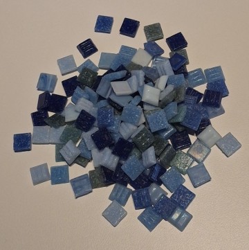 Blauw 1x1cm luxe