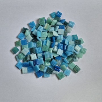Blauw groen aqua 1x1cm