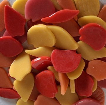 Bloemen vrijevorm 7 roodoranjegeel mix