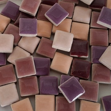Keramisch 12x12mm paarsroze