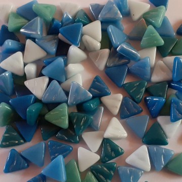Mini triangel blauw groen aqua