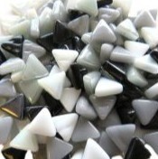 Mini triangel zwart grijs wit