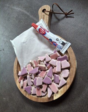 Pakket 15 cm paarsroze