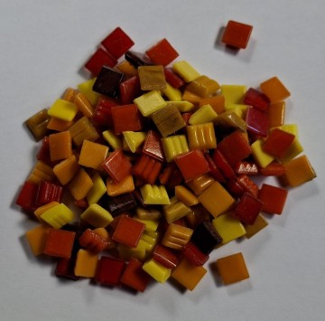 Rood oranje geel 1x1cm de luxejpg