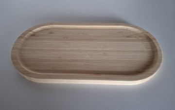 Serveerplankje ovaal 30x15 bamboe