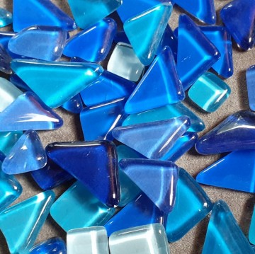Soft glass puzzels blauw mix